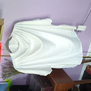 High neck draped shirt